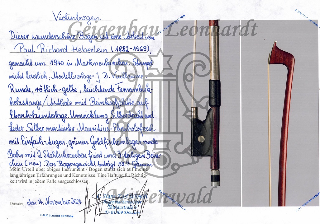 Heberlein Paul Richard - Markneukirchen um 1940 - GB-260